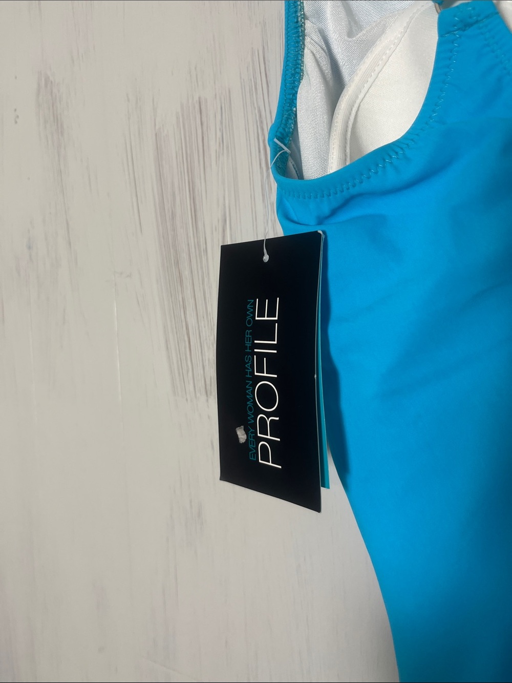 New Profile Blue One Piece Swim Suit Size 14 - Picture 4 of 7